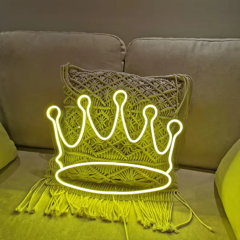Handmade Crown Neon Sign | Crown Led Neon | King Neon Sign | Room Decor | Prince Neon Sign| Princess Neon Sign | Gift For Him | Gift For Her