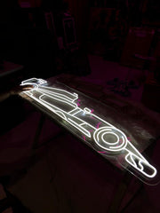F1 Car Neon Sign - Racing Logo Neon Light for Bedroom, Bar, or Man Cave Decor