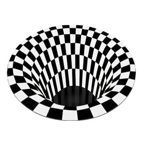 3D Optical Illusion Rug – Stunning Visual Trick for Modern Home Décor – Unique Floor Mat for Living Room & Bedroom