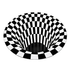 3D Optical Illusion Rug – Stunning Visual Trick for Modern Home Décor – Unique Floor Mat for Living Room & Bedroom