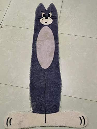 Cute Tom Cat Shaped Rug - Unique Cartoon Animal Carpet, Soft & Cozy Floor Mat for Kids' Rooms, Living Rooms, or Play Areas