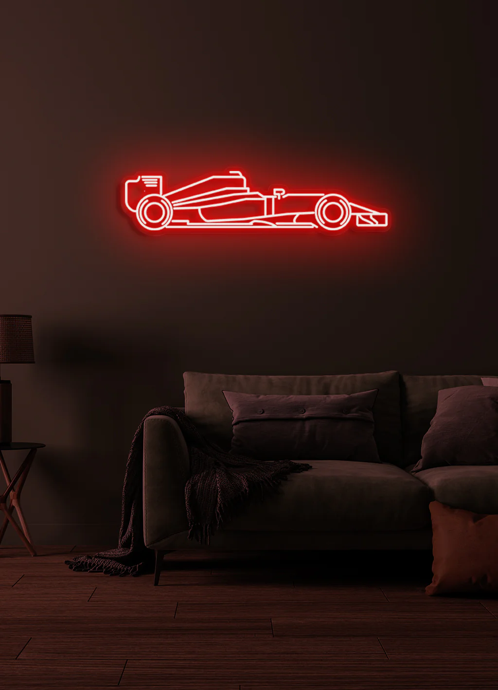 F1 Car Neon Sign - Racing Logo Neon Light for Bedroom, Bar, or Man Cave Decor