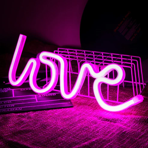 Love Neon Sign Light – LED Wall Decor for Bedroom, Wedding, Party, and Romantic Home Décor