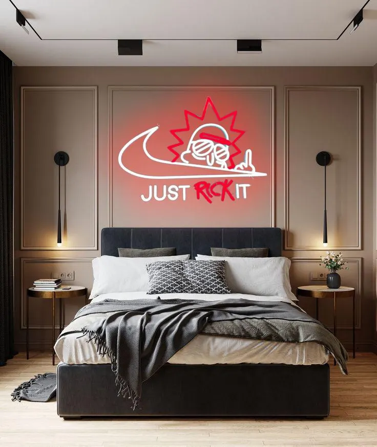 Handmade Rick x Sport Neon Sign | Just Rick Led Neon Sign | Gaming Decor | Room Decor | Custom Neon Sign | Gift For Him | Sport Neon Sign