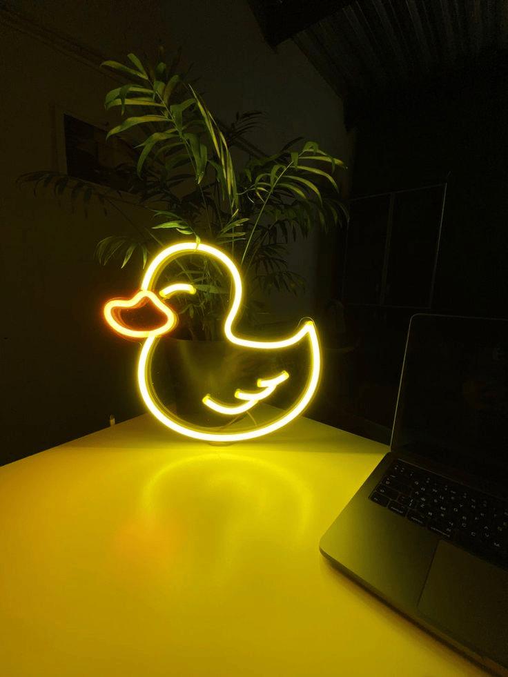 Duck Neon Sign | Cute Duck Led Neon Sign | Led Neon Sign | Custom Neon Sign | Home Decor | Duck LED Lights  Duck Neon Lights| Kids Neon Sign