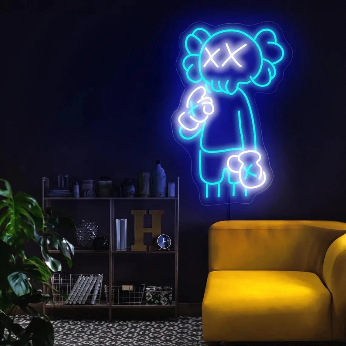 Handmade Kaws Neon Sign | Kaws Led Neon | Kaws Sign | Anime Neon Sign | Kaws Gift For Children |Room Decor |Kaws Wall Art |Decor | Kaws Gift