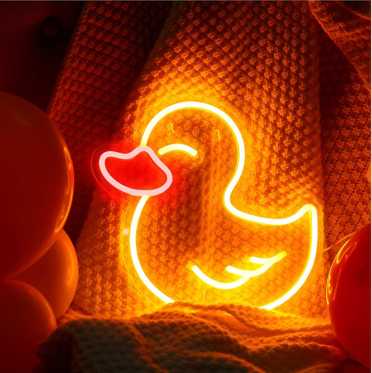 Duck Neon Sign | Cute Duck Led Neon Sign | Led Neon Sign | Custom Neon Sign | Home Decor | Duck LED Lights  Duck Neon Lights| Kids Neon Sign