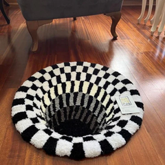 3D Optical Illusion Rug – Stunning Visual Trick for Modern Home Décor – Unique Floor Mat for Living Room & Bedroom
