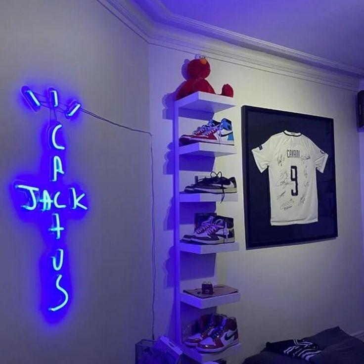 CACTUS JACK Neon Sign | Neon Light Sign for Pub Bar Wall Decoration | Rap Talking West Coast Bedroom Wall Decor |Bar Hip-Hop Pub Party Décor