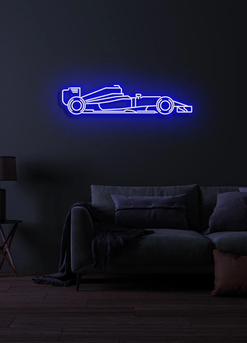 F1 Car Neon Sign - Racing Logo Neon Light for Bedroom, Bar, or Man Cave Decor