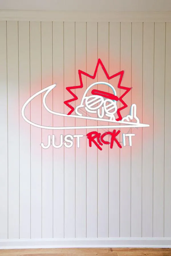 Handmade Rick x Sport Neon Sign | Just Rick Led Neon Sign | Gaming Decor | Room Decor | Custom Neon Sign | Gift For Him | Sport Neon Sign