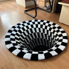 3D Optical Illusion Rug – Stunning Visual Trick for Modern Home Décor – Unique Floor Mat for Living Room & Bedroom