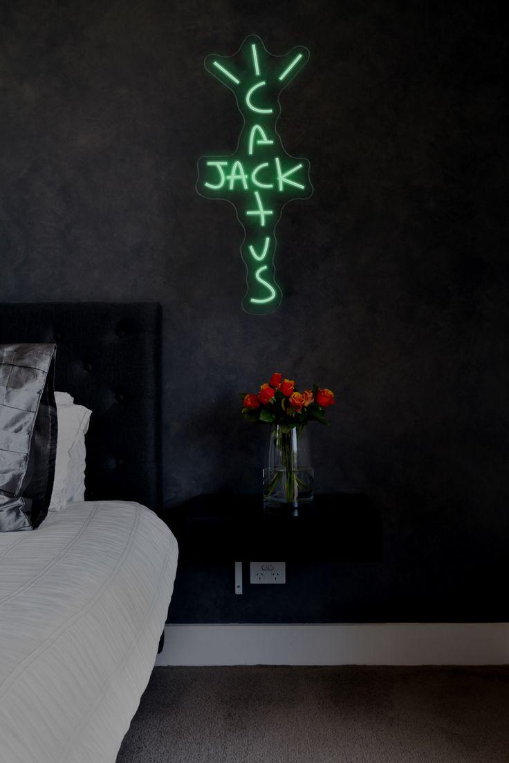 CACTUS JACK Neon Sign | Neon Light Sign for Pub Bar Wall Decoration | Rap Talking West Coast Bedroom Wall Decor |Bar Hip-Hop Pub Party Décor