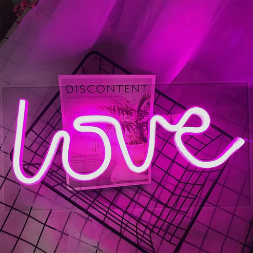 Love Neon Sign Light – LED Wall Decor for Bedroom, Wedding, Party, and Romantic Home Décor