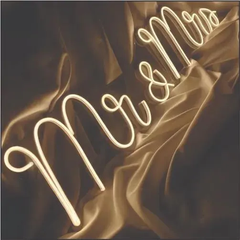 Mr & Mrs Wedding Neon Sign |Handmade Neon Light | Bedroom Neon Sign |Room Decor | Wedding Neon | Birthday Gift | Gift For Her |Wedding Decor