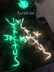 CACTUS JACK Neon Sign | Neon Light Sign for Pub Bar Wall Decoration | Rap Talking West Coast Bedroom Wall Decor |Bar Hip-Hop Pub Party Décor