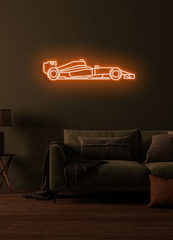 F1 Car Neon Sign - Racing Logo Neon Light for Bedroom, Bar, or Man Cave Decor
