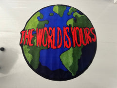 Handmade Custom Planet Earth Tufted Rug – 'The World is Yours' Carpet, Unique Globe-Inspired Décor