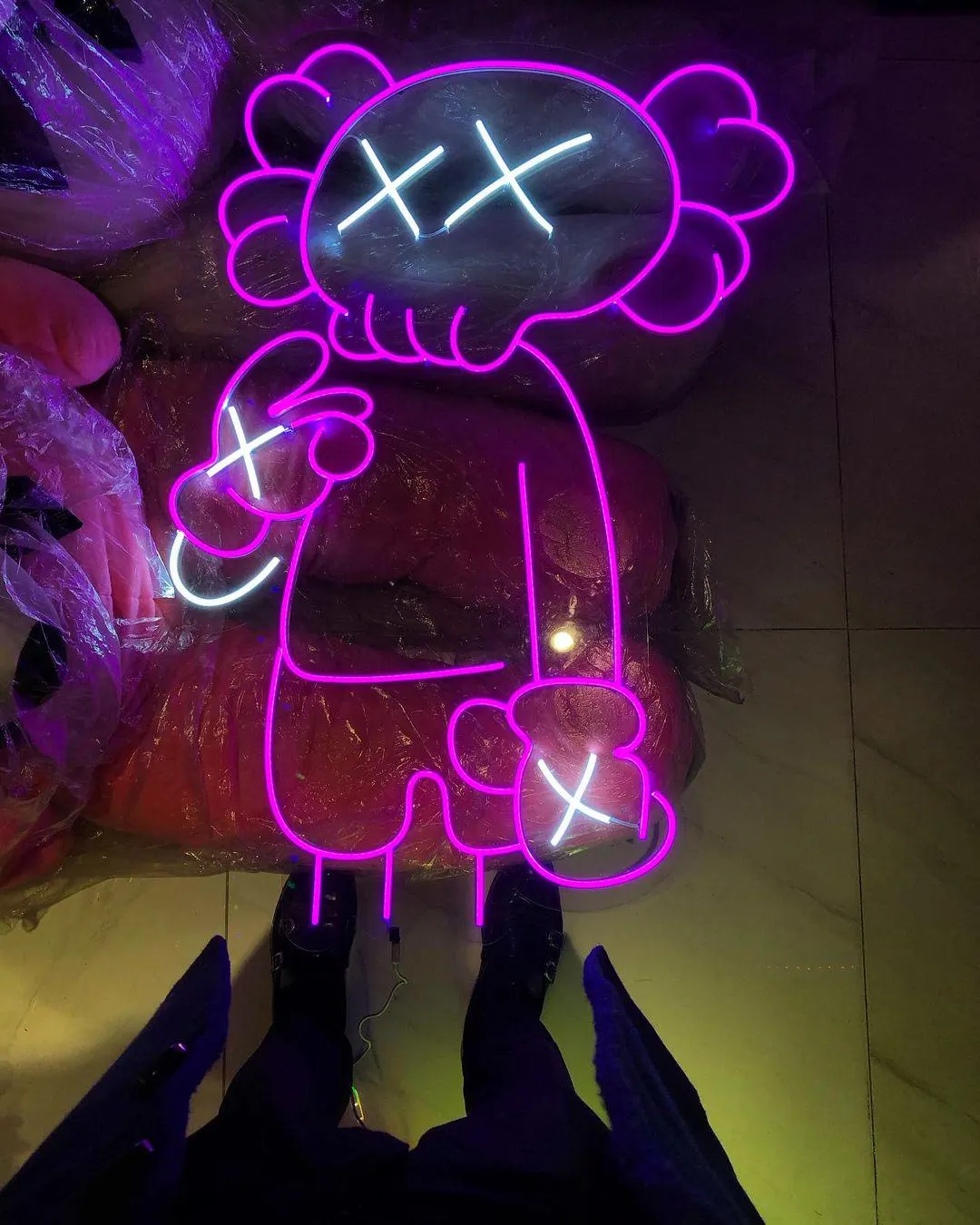 Handmade Kaws Neon Sign | Kaws Led Neon | Kaws Sign | Anime Neon Sign | Kaws Gift For Children |Room Decor |Kaws Wall Art |Decor | Kaws Gift