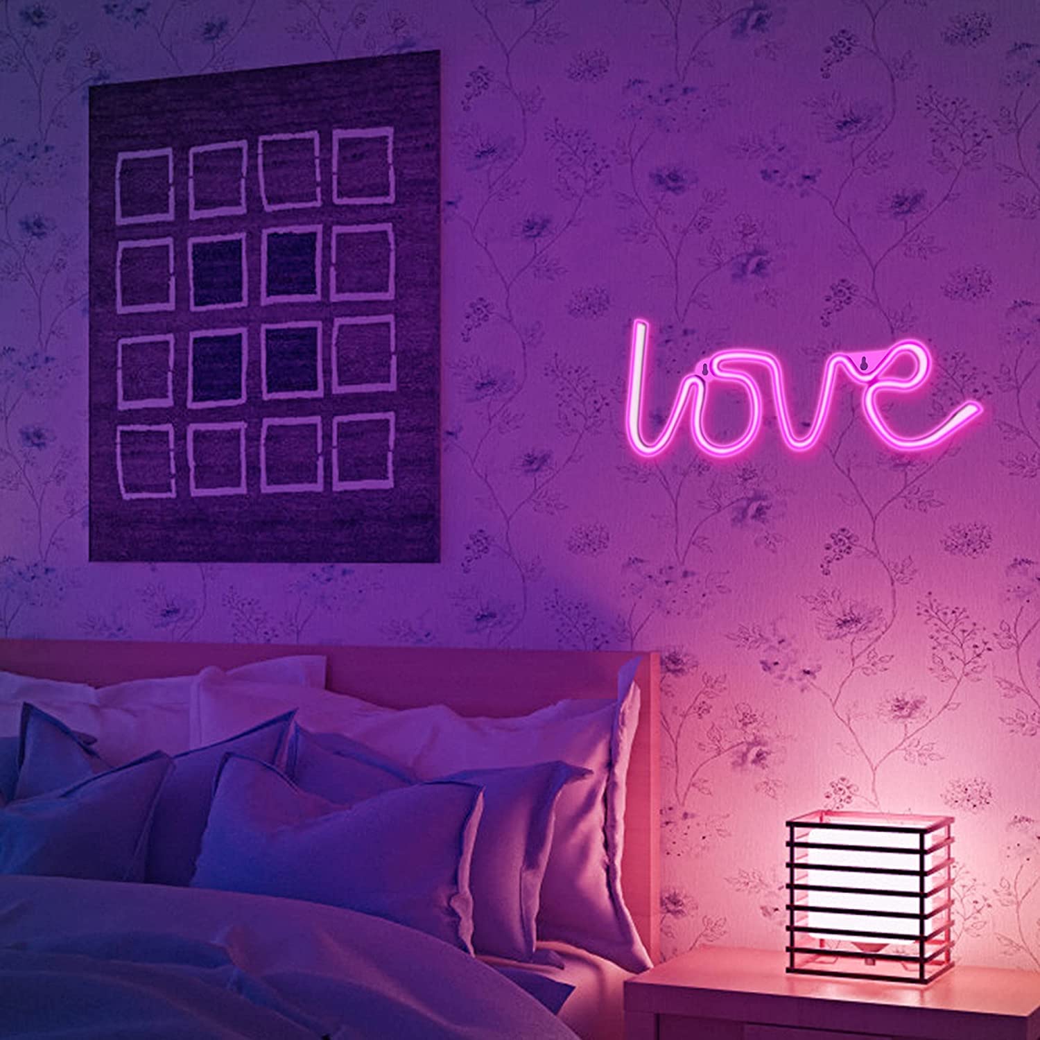Love Neon Sign Light – LED Wall Decor for Bedroom, Wedding, Party, and Romantic Home Décor