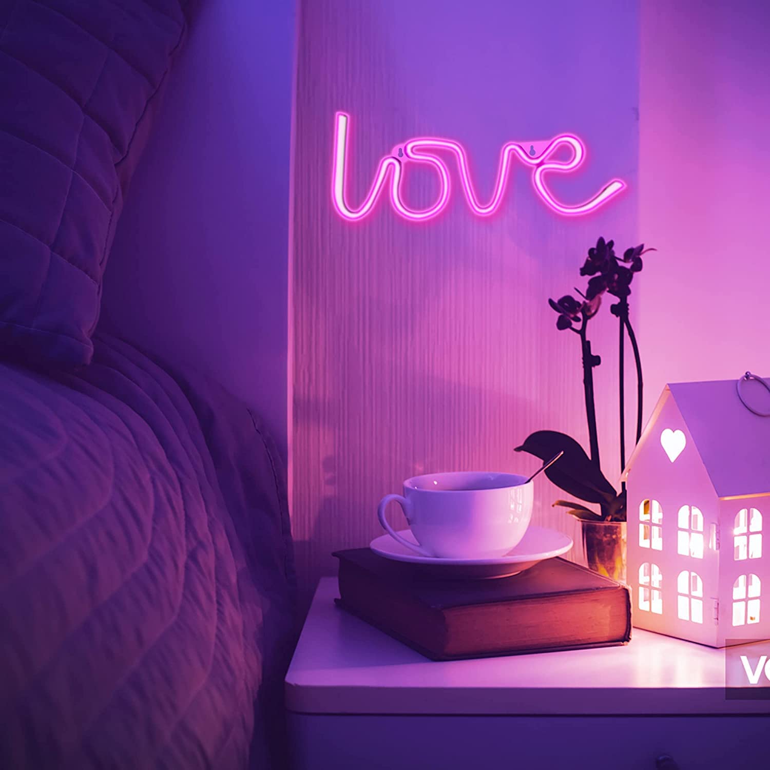 Love Neon Sign Light – LED Wall Decor for Bedroom, Wedding, Party, and Romantic Home Décor