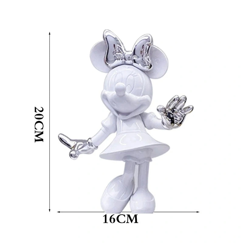 Minnie & Mickey Mouse Fashion Figures – Modern Disney-Inspired Home Decor Statues