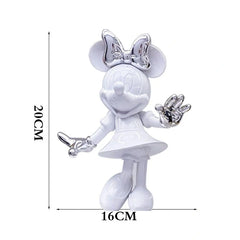 Minnie & Mickey Mouse Fashion Figures – Modern Disney-Inspired Home Decor Statues