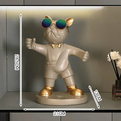 French Bulldog Wine Holder – Resin Dog Statue for Home & Bar Decor