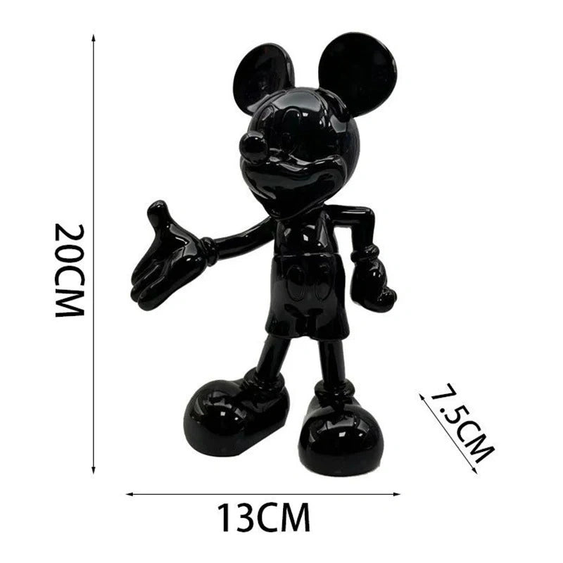 Modern Minnie & Mickey Mouse Figures – Stylish Disney Resin Ornaments