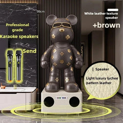 Violent Bear Smart Floor Ornament | Bluetooth Speaker, Piggy Bank & Interior Decor | KTV Style Large Resin Sculpture