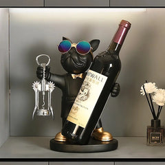 French Bulldog Wine Holder – Resin Dog Statue for Home & Bar Decor