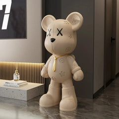 Fashionable Violent Bear Floor Ornament | Large Living Room Sculpture | High-End Home Decor & Gift Piece