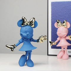 Minnie & Mickey Mouse Fashion Figures – Modern Disney-Inspired Home Decor Statues