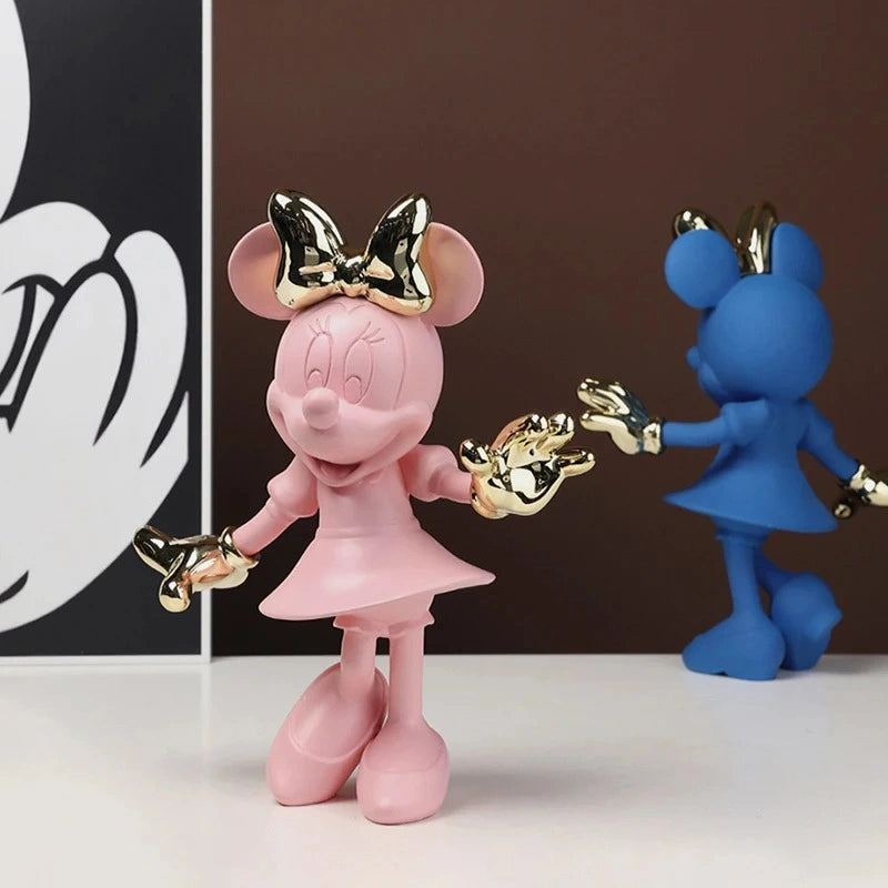 Minnie & Mickey Mouse Fashion Figures – Modern Disney-Inspired Home Decor Statues