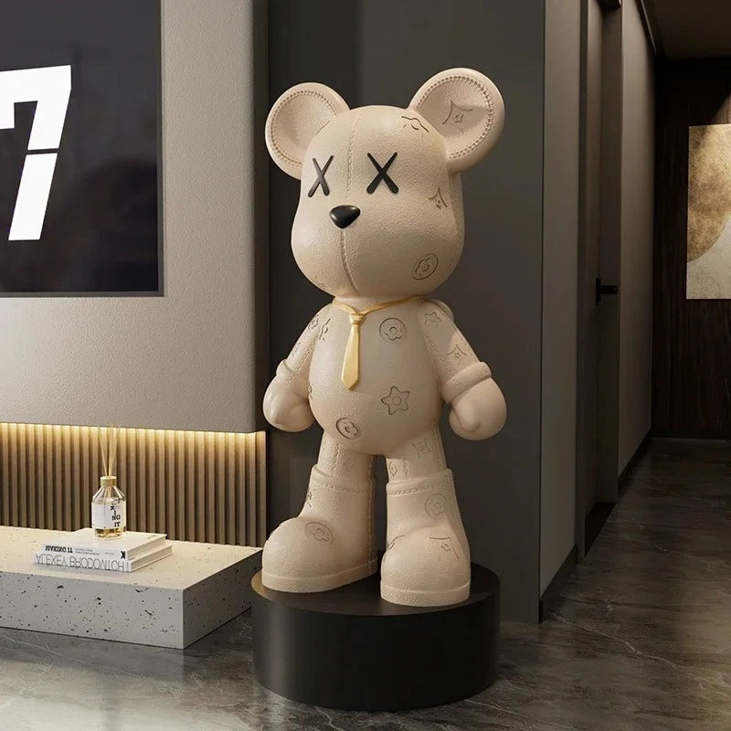 Fashionable Violent Bear Floor Ornament | Large Living Room Sculpture | High-End Home Decor & Gift Piece