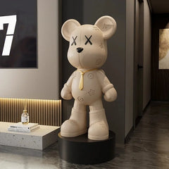 Fashionable Violent Bear Floor Ornament | Large Living Room Sculpture | High-End Home Decor & Gift Piece