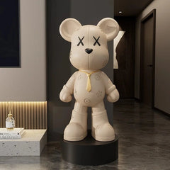 Fashionable Violent Bear Floor Ornament | Large Living Room Sculpture | High-End Home Decor & Gift Piece