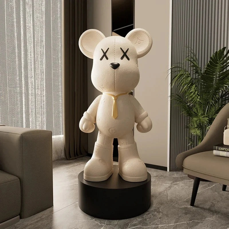 Fashionable Violent Bear Floor Ornament | Large Living Room Sculpture | High-End Home Decor & Gift Piece