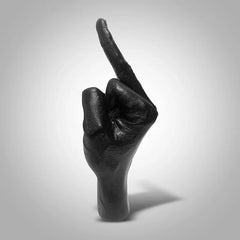Bold Resin Middle Finger Statue | Gesture Figurine Desktop Decor | Modern Art Sculpture