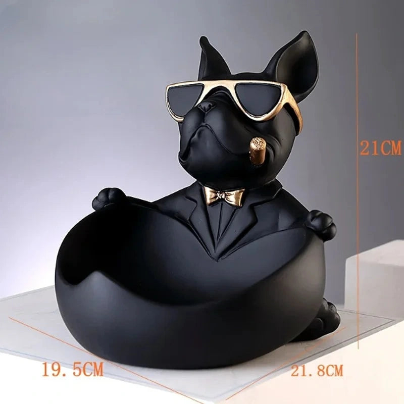 Resin Dog Figurine Storage Box – Modern Animal Decor & Organizer