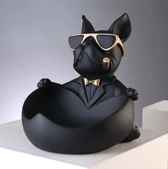 Resin Dog Figurine Storage Box – Modern Animal Decor & Organizer