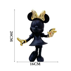 Minnie & Mickey Mouse Fashion Figures – Modern Disney-Inspired Home Decor Statues